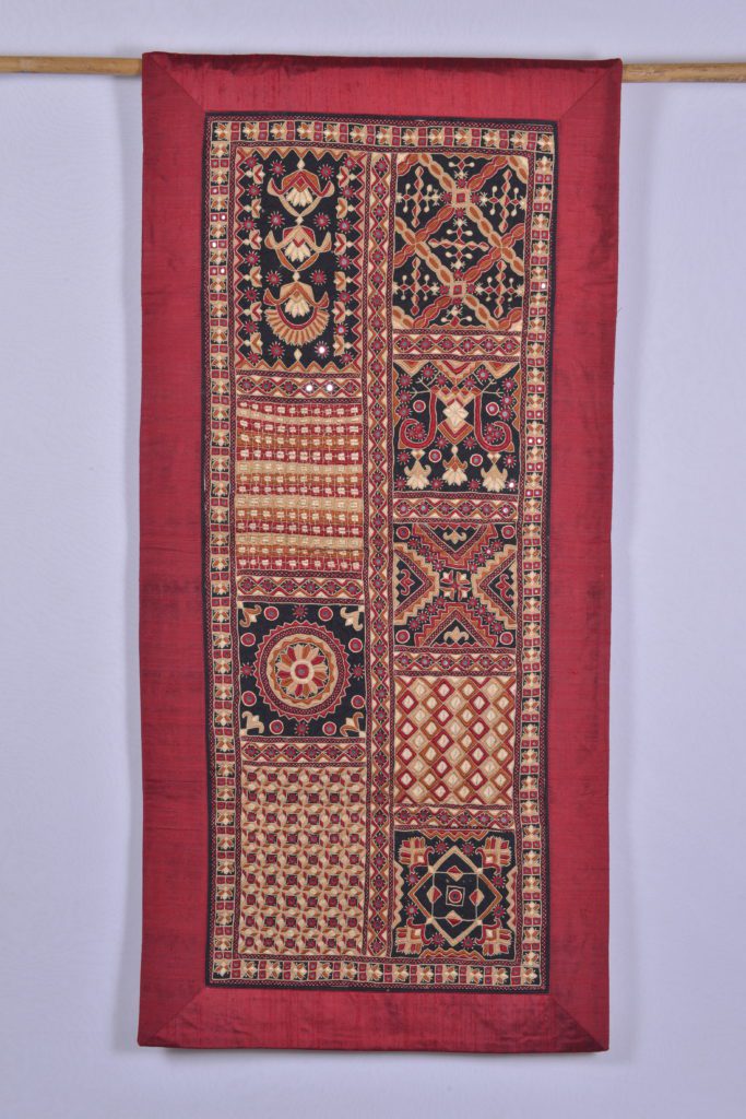Red - Kutch Pakko Neran Hand Embroidered Cosmetic Pouch 201